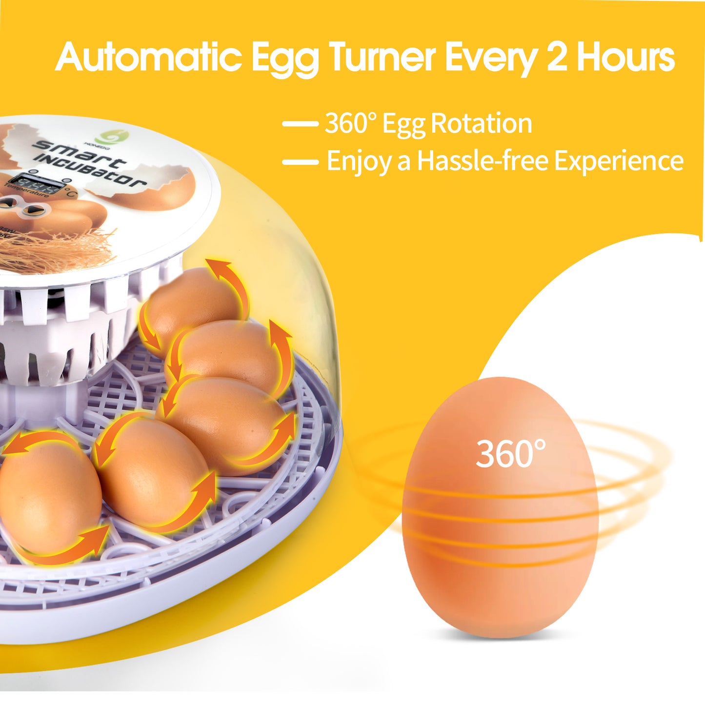 ZEMIRO CHARGE 12 Eggs Incubator for Hatching Eggs with Automatic Egg Turner, Temperature Control, Automatic Water Adding for Hatching Chicken, Goose, Duck, Quail, Pigeon, and Turkeys