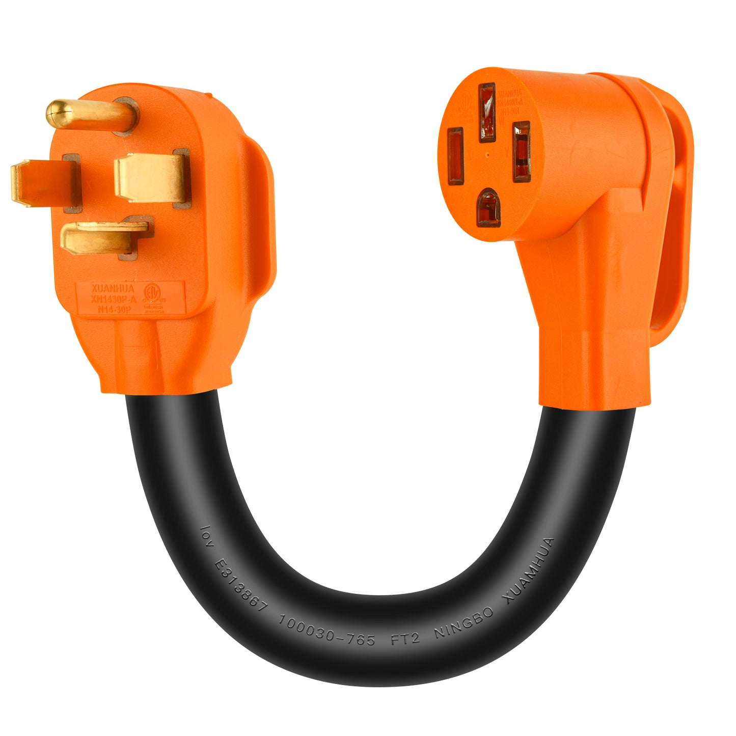 ZEMIRO CHARGE 14-30P to 14-50R EV Charger Adapter,UL Listed 30A Dryer EV Charging Adapter Cord to 50A 14-50 Adapter Compatible with Tesla and Other EV Level 2 Charging