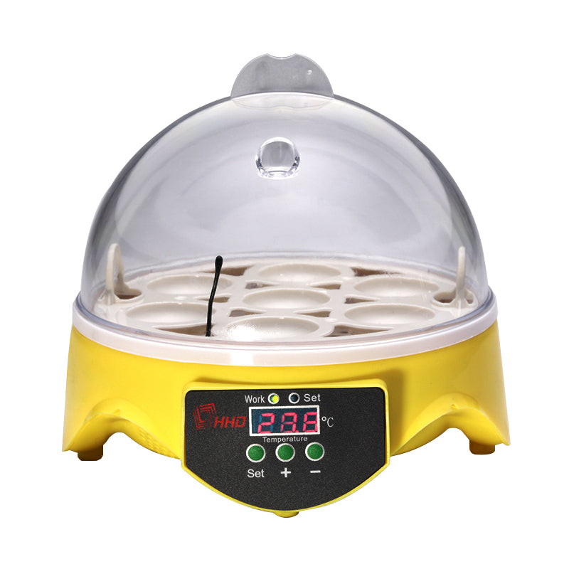 ZEMIRO CHARGE 7-Egg Incubator 360° View Poultry Incubator with Manual Temperature Control for Hatching Chicken, Duck, Goose, Parrot, and Quail Eggs