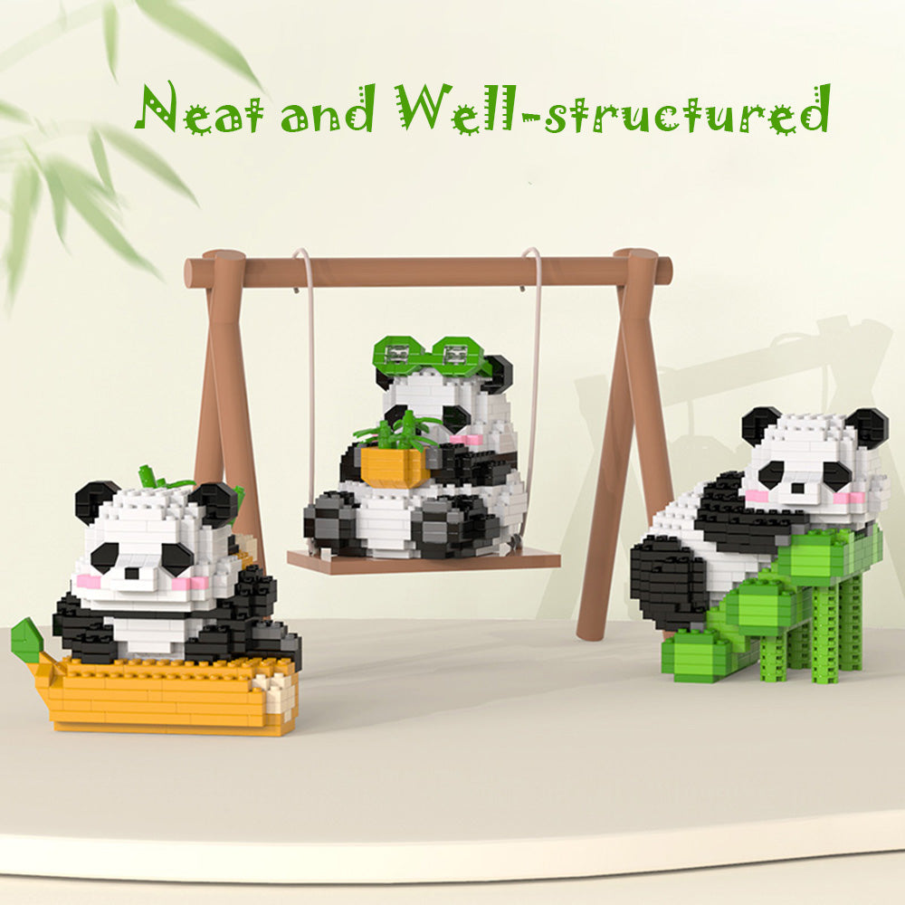 ZEMIRO CHARGE Mini Building Blocks Micro Blocks 3D Building Toy Panda for Kids Ages 6 and Up, Mini Blocks Building Sets for Adults Ideal Gift for Birthdays, Christmas, and Creative Home Decoration (6 Gift Sets with 2502 Pieces)