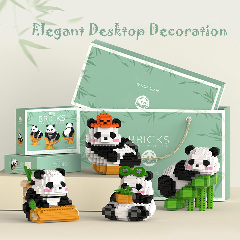 ZEMIRO CHARGE Mini Building Blocks Micro Blocks 3D Building Toy Panda for Kids Ages 6 and Up, Mini Blocks Building Sets for Adults Ideal Gift for Birthdays, Christmas, and Creative Home Decoration (6 Gift Sets with 2502 Pieces)