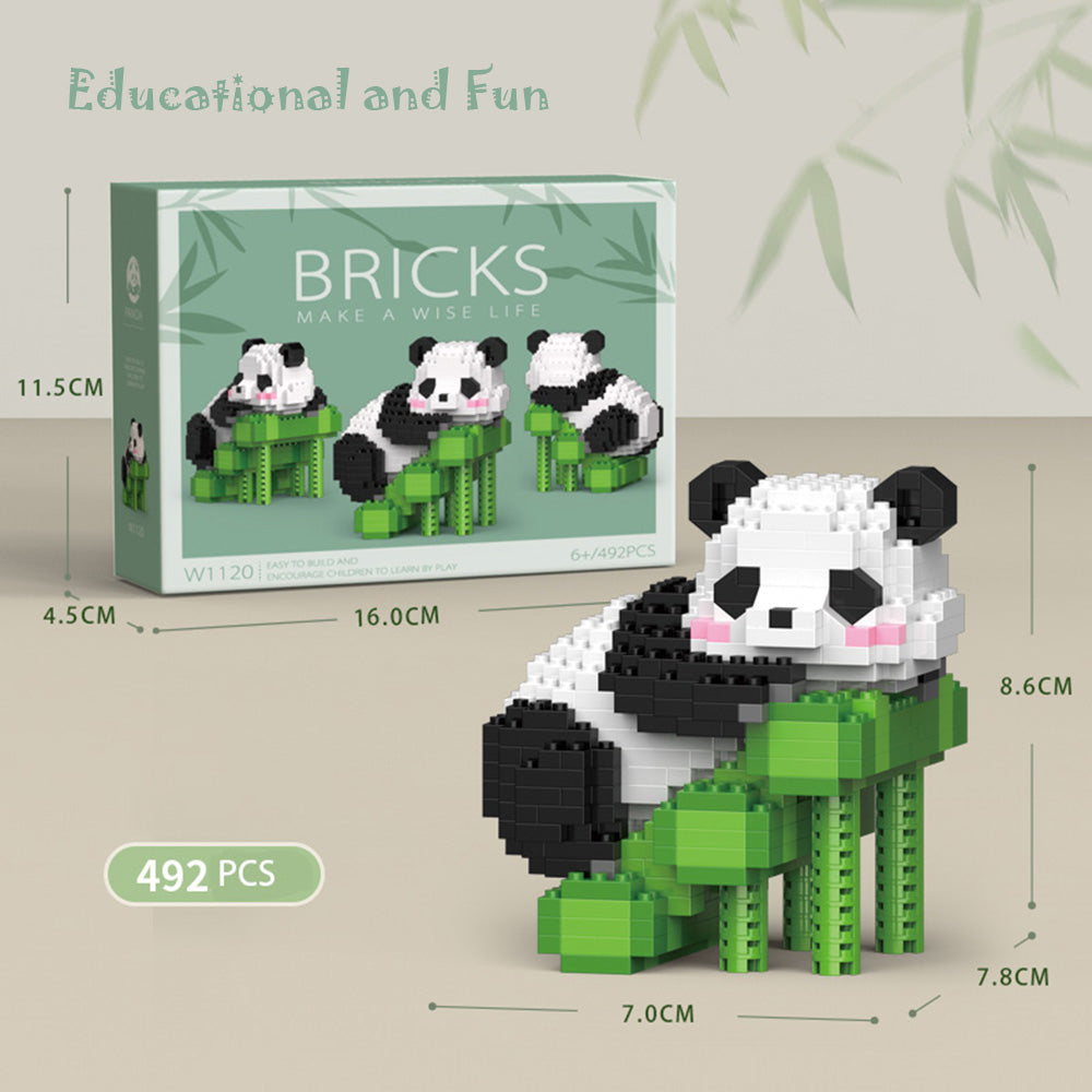 ZEMIRO CHARGE Mini Building Blocks Micro Blocks 3D Building Toy Panda for Kids Ages 6 and Up, Mini Blocks Building Sets for Adults Ideal Gift for Birthdays, Christmas, and Creative Home Decoration (6 Gift Sets with 2502 Pieces)