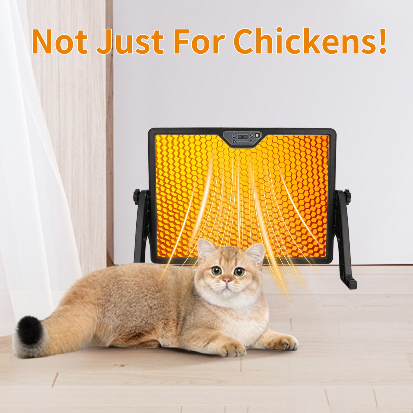 ZEMIRO CHARGE 180W Radiant Chicken Coop Heater Energy-Efficient Winter Heating, Safer Alternative to Brooder Lamps,Heater with 2 Heating Plates for Chick Kitten Puppy Pets Animals-Black