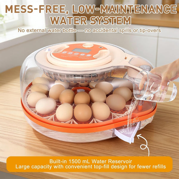 Series V – Premium 26-Egg Incubator for Professionals & Breeders with Bottle-Free Design, Full Automation, Precision Control & High Hatch Rates