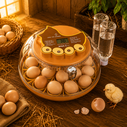 ZEMIRO  – Advanced 18-Egg Incubator for Enthusiasts with Balanced Automation, Stable Temperature, Adaptive Humidity & Full Monitoring