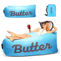 Inflatable Lounger Air Sofa, Portable Hammock Couch Air Sofa Water Proof& Anti-Air Leaking Design for Beach, Camping, Picnics, Travel & Festivals