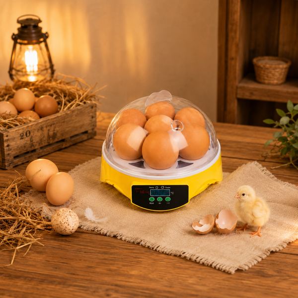 ZEMIRO  – Simple 7-Egg Incubator for Kids & Beginners with 360° View, Temperature Control & Compact Design