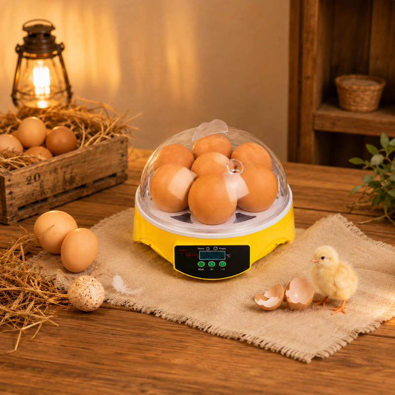 Zemiro Simple 7-Egg Incubator for Kids & Beginners with 360° View, Temperature Control & Compact Design