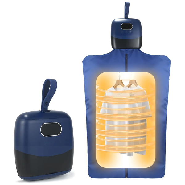 Portable Mini Clothes Dryer, Compact Foldable Electric Drying Machine with Adjustable Timer, Quiet Fast-Drying Design for Home, Apartment, RV, Travel & Dorms