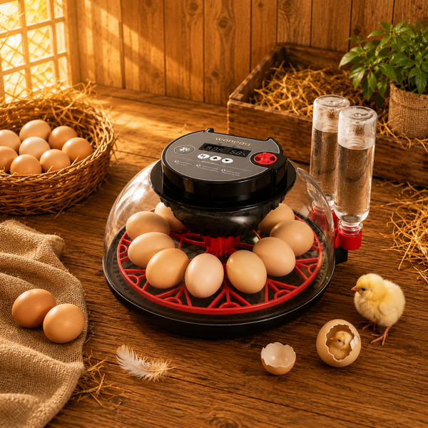 ZEMIRO  – Smart 12-Egg Incubator for Beginners with Stable Temperature, Adaptive Humidity, Built-in Candler & Auto Turning