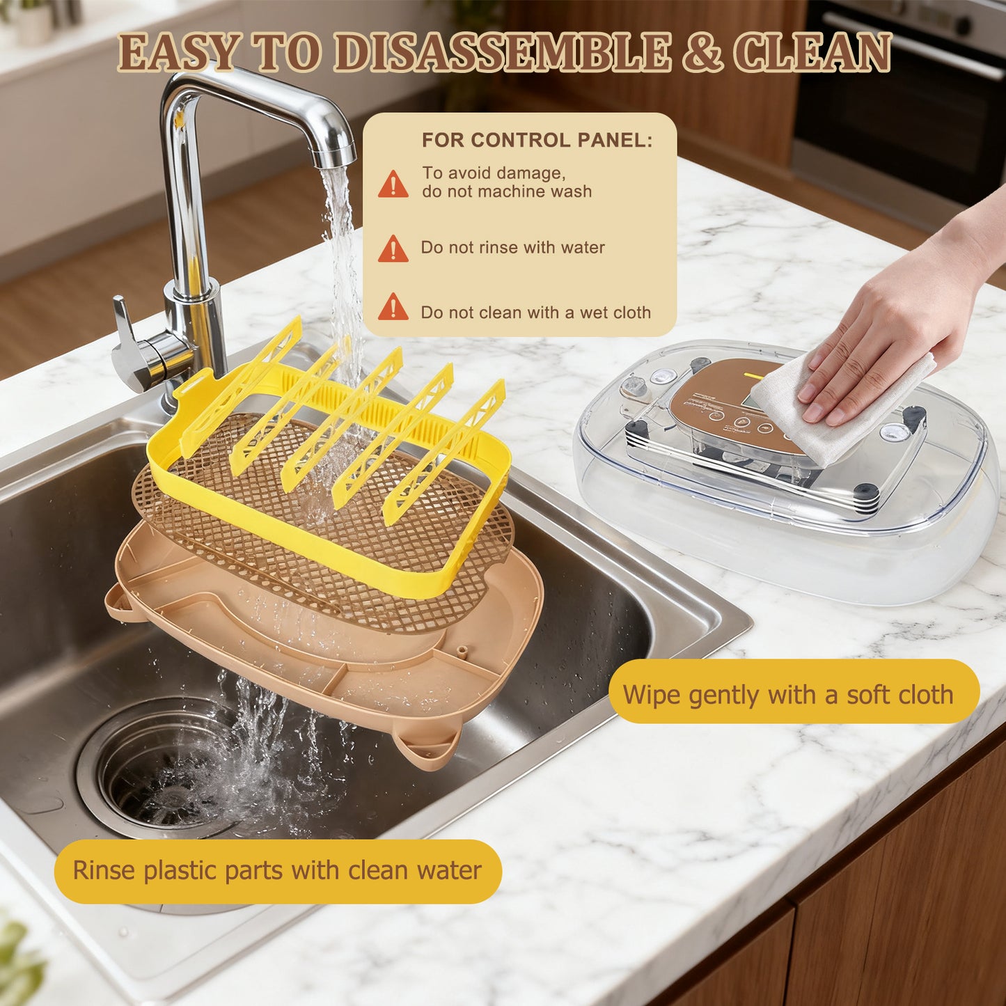 ZEMIRO CHARGE Smart 24-Egg Incubator for Hobbyists, Full-Stage Adaptive Humidity (Dual-Bottle) & Temp Control, Custom-Interval Auto Turn & Auto Stop, Preset Incubation Days, Adjustable Egg Spacing