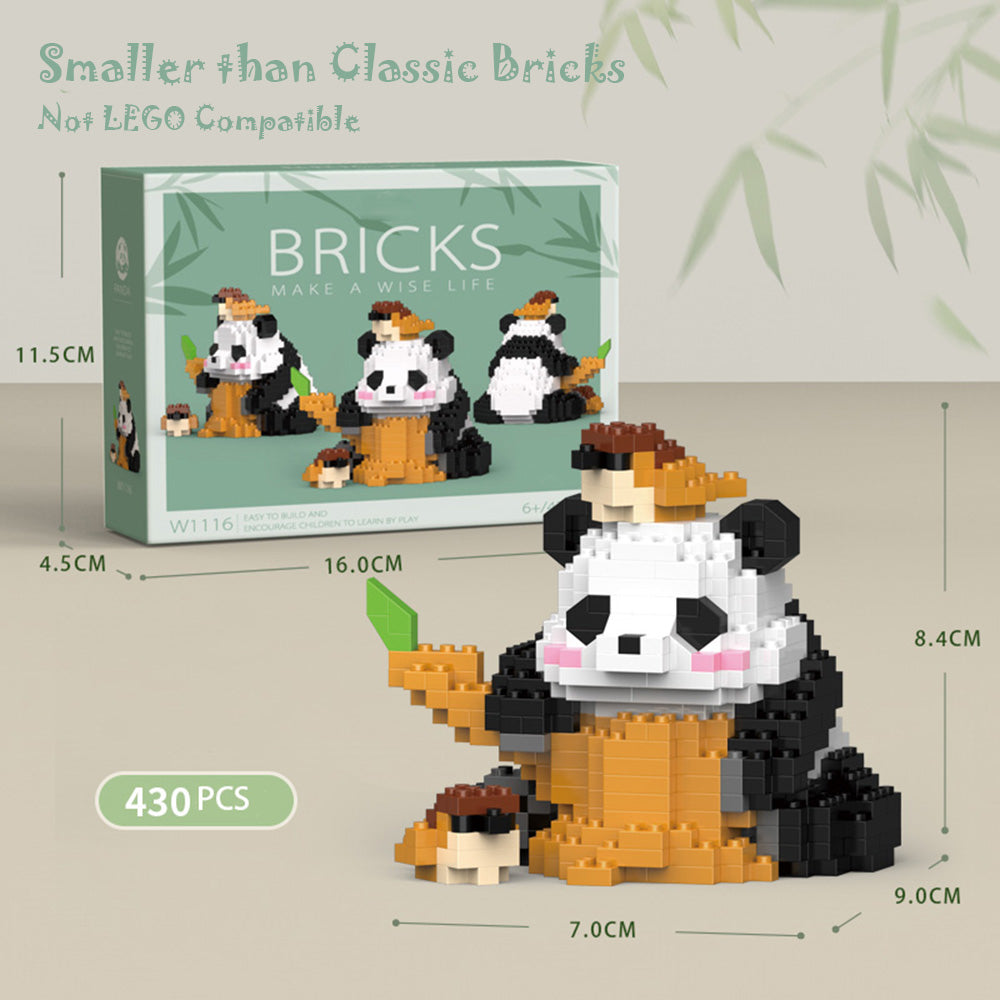 ZEMIRO CHARGE Mini Building Blocks Micro Blocks 3D Building Toy Panda for Kids Ages 6 and Up, Mini Blocks Building Sets for Adults Ideal Gift for Birthdays, Christmas, and Creative Home Decoration (6 Gift Sets with 2502 Pieces)