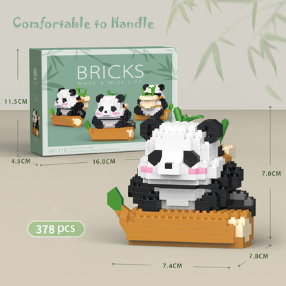 ZEMIRO CHARGE Mini Building Blocks Micro Blocks 3D Building Toy Panda for Kids Ages 6 and Up, Mini Blocks Building Sets for Adults Ideal Gift for Birthdays, Christmas, and Creative Home Decoration (6 Gift Sets with 2502 Pieces)
