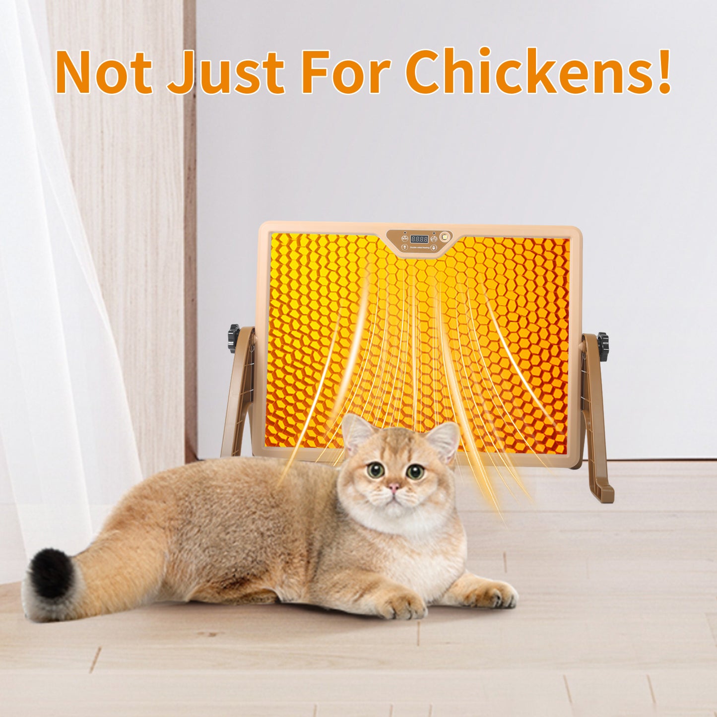 ZEMIRO CHARGE 180W Radiant Chicken Coop Heater Energy-Efficient Winter Heating, Safer Alternative to Brooder Lamps,Heater with 2 Heating Plates for Chick Kitten Puppy Pets Animals-Brown